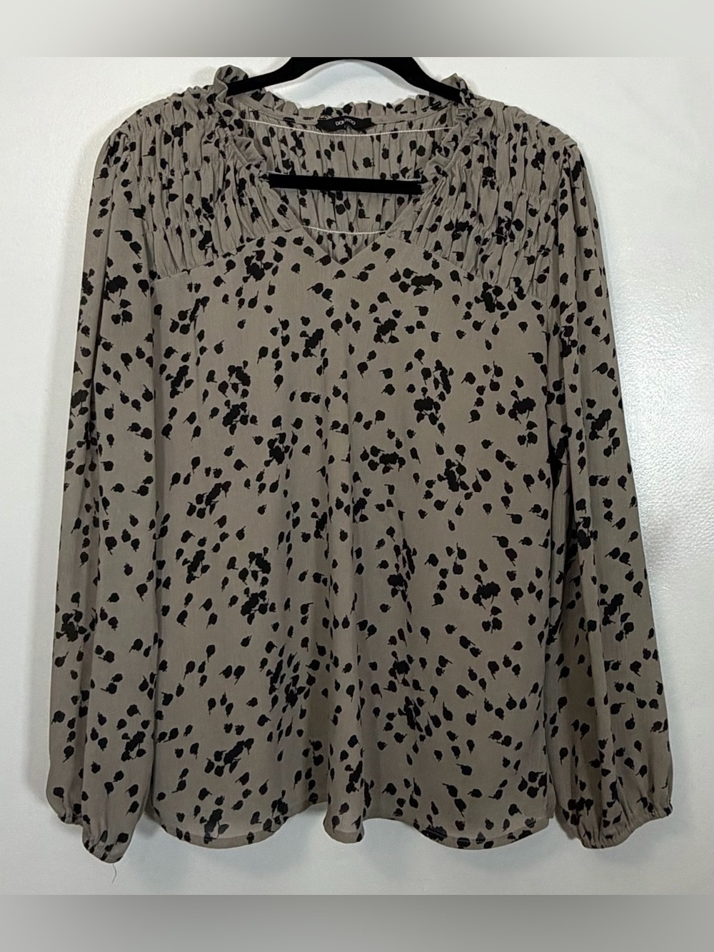 Chic Black and Taupe Women's Blouse